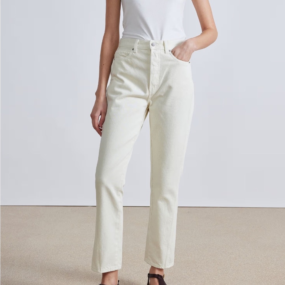 Apiece Apart Camilla High Rise Jeans - Ecru Off White